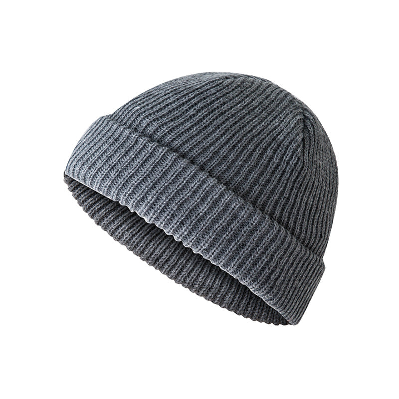Beanie : Hoed Heren Zwart - Trawler Muts Gebreide Visser Retro Vintage Stijl Ski Skull Cap in Grijs Hoofdomtrek M (56-58 cm 22-22,8 inch) van Pantino