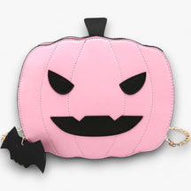 bags : Pumpkin Purse - Creatieve Halloween-Tas voor een Stijlvolle Look - Goud in Roze van Pantino