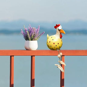 home & garden : Grappige Kip Tuinsteker - Unieke Blikvanger Tuin Decoratie - Metaal in van Pantino