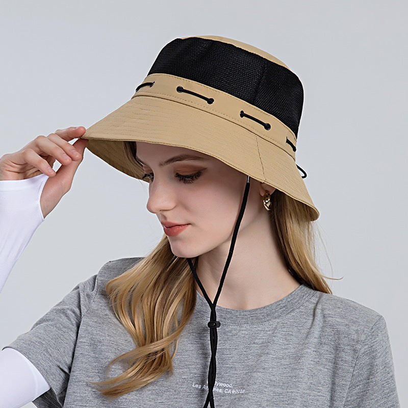 Sun Hat : Ademende Zonnehoed - Khaki in Khaki van Pantino