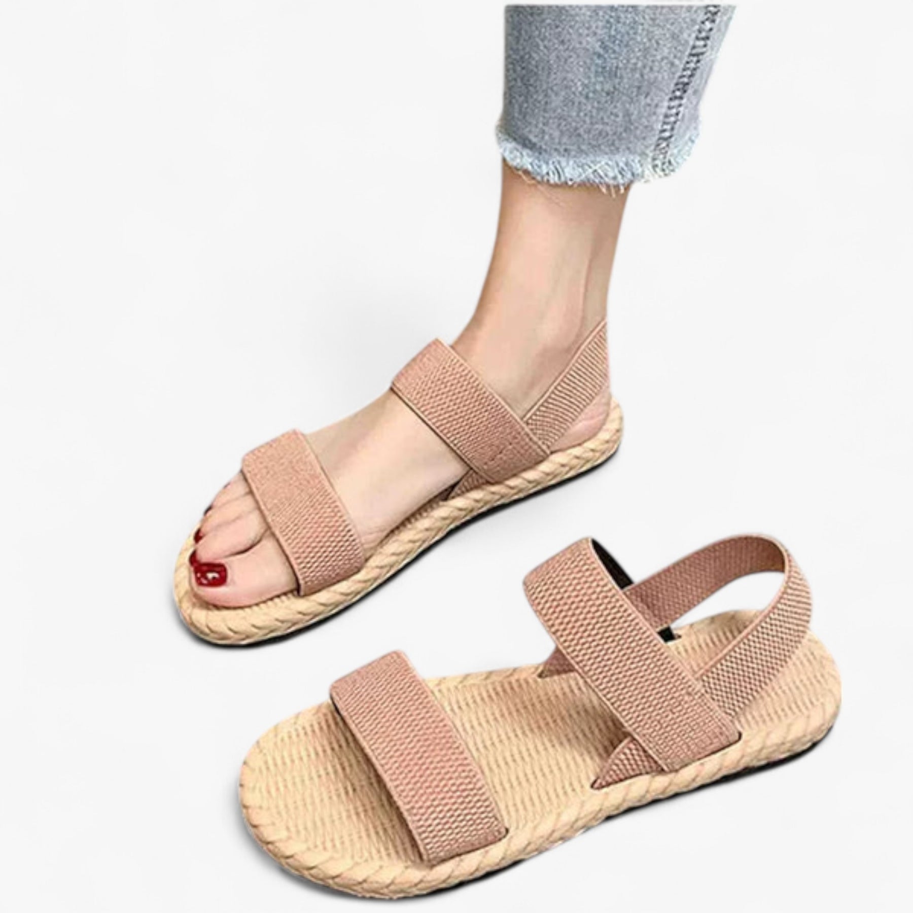 Orthopedic Sandals : Orthopedische Sandalen Dames - Sandalen - Blauw in Roze van Pantino