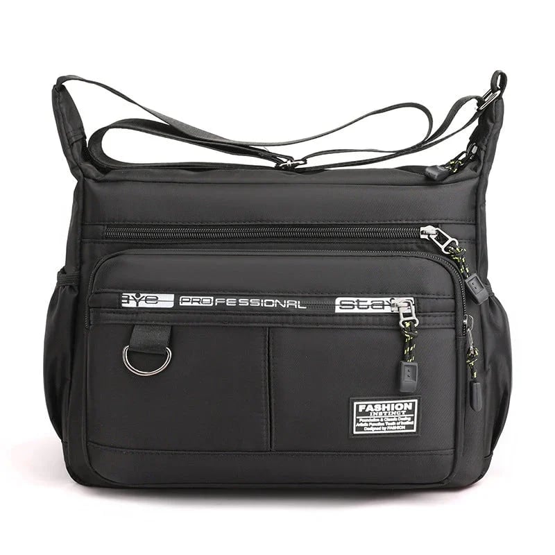 bags : Schoudertas Blauw - EasyCarry - Grote Capaciteit Crossbody in Zwart van Pantino