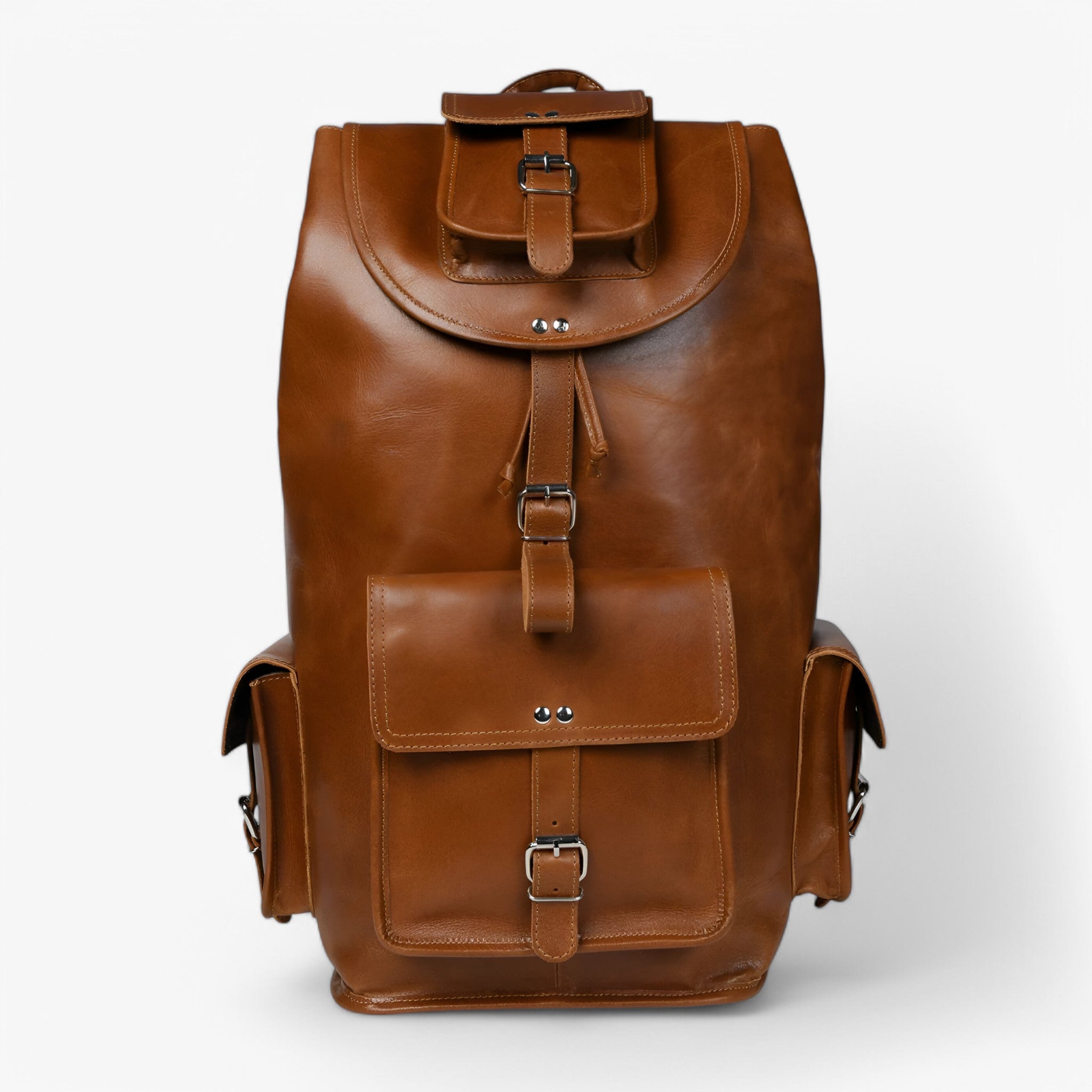 bags : Gelooide Leren Schoudertas Dames - Handgemaakt in van Pantino