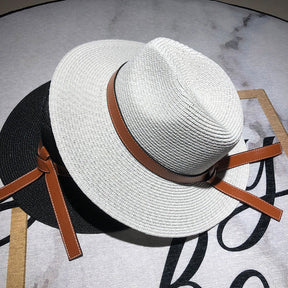 Straw Hat : Zonnehoed van Stro - Wit in van Pantino