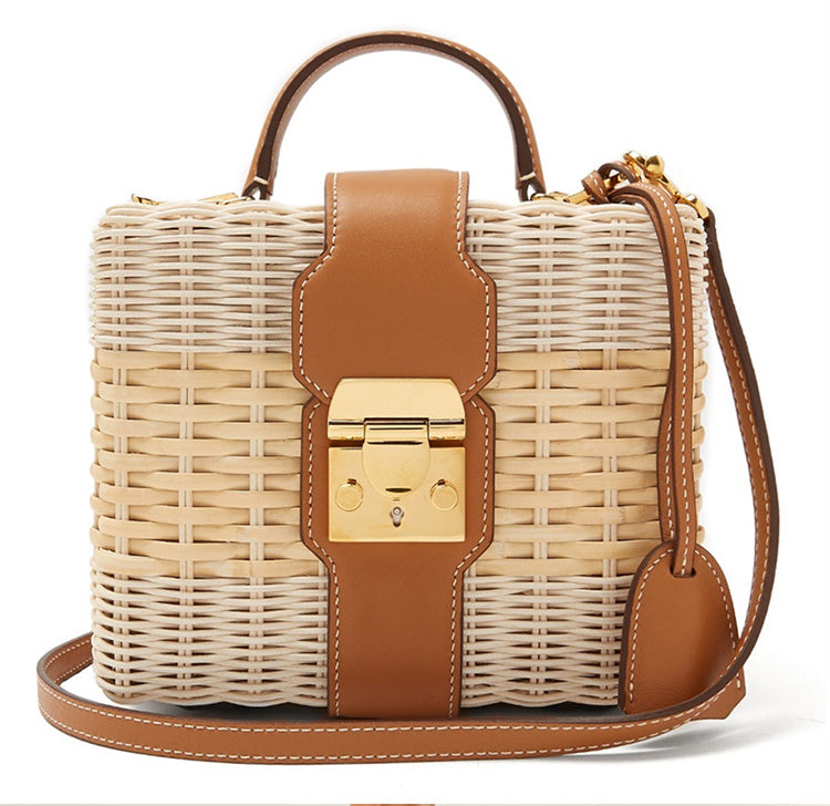 bags : Crossbody Vakantie Strandtas - Bruin in van Pantino