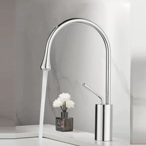 home & garden : Wastafelkraan Druppel Stijl Badkamer Draaibare Waterval Kranen - Goud Geborsteld Kort in van Pantino