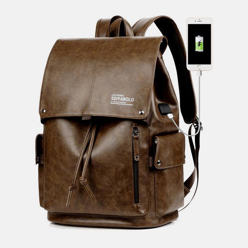 bags : Rugzak Heren Zwart - Waterdichte Herenrugzak met Opladen Via USB - Geschikt voor een Laptop van 13,3 Inch in Zwart van Pantino