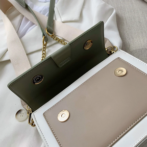 bags : Dames Crossbody-Tas van Groen Leer met Zachte Textuur en Klep Sluiting in van Pantino