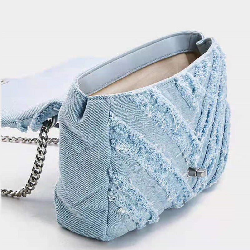 bags : Denim Kettingtas Dames - Canvas Casual Stijlvol - Denim in van Pantino