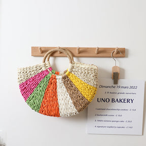 bags : Strandtas Beige - Strandvakantie Regenboog in van Pantino