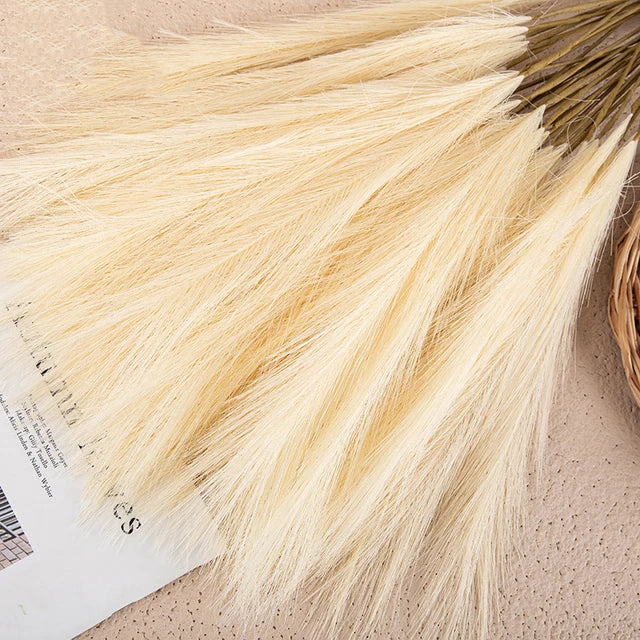 home & garden : Pluizige Pampas Kunstbloemen Beige - Sfeervolle Woonkamer Decoratie - Synthetisch in Beige van Pantino