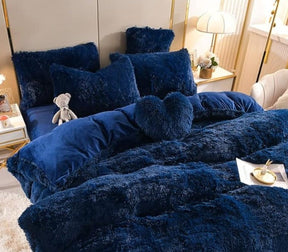 home & garden : Set (5st) Knusse Zachte Fleece Microvezel Winterdeken - Donkerroze in Donkerblauw van Pantino