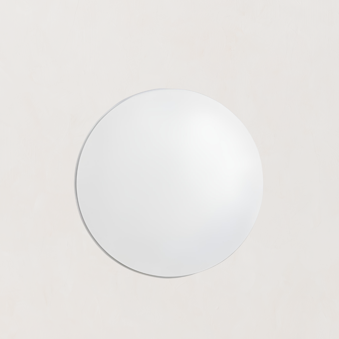 Mouse Pad : Ronde Muismat Leer Zwart - Bureauaccessoire - Minimalistisch in Wit van Pantino
