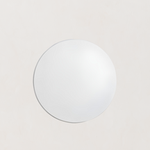 Mouse Pad : Ronde Muismat Leer Zwart - Bureauaccessoire - Minimalistisch in Wit van Pantino