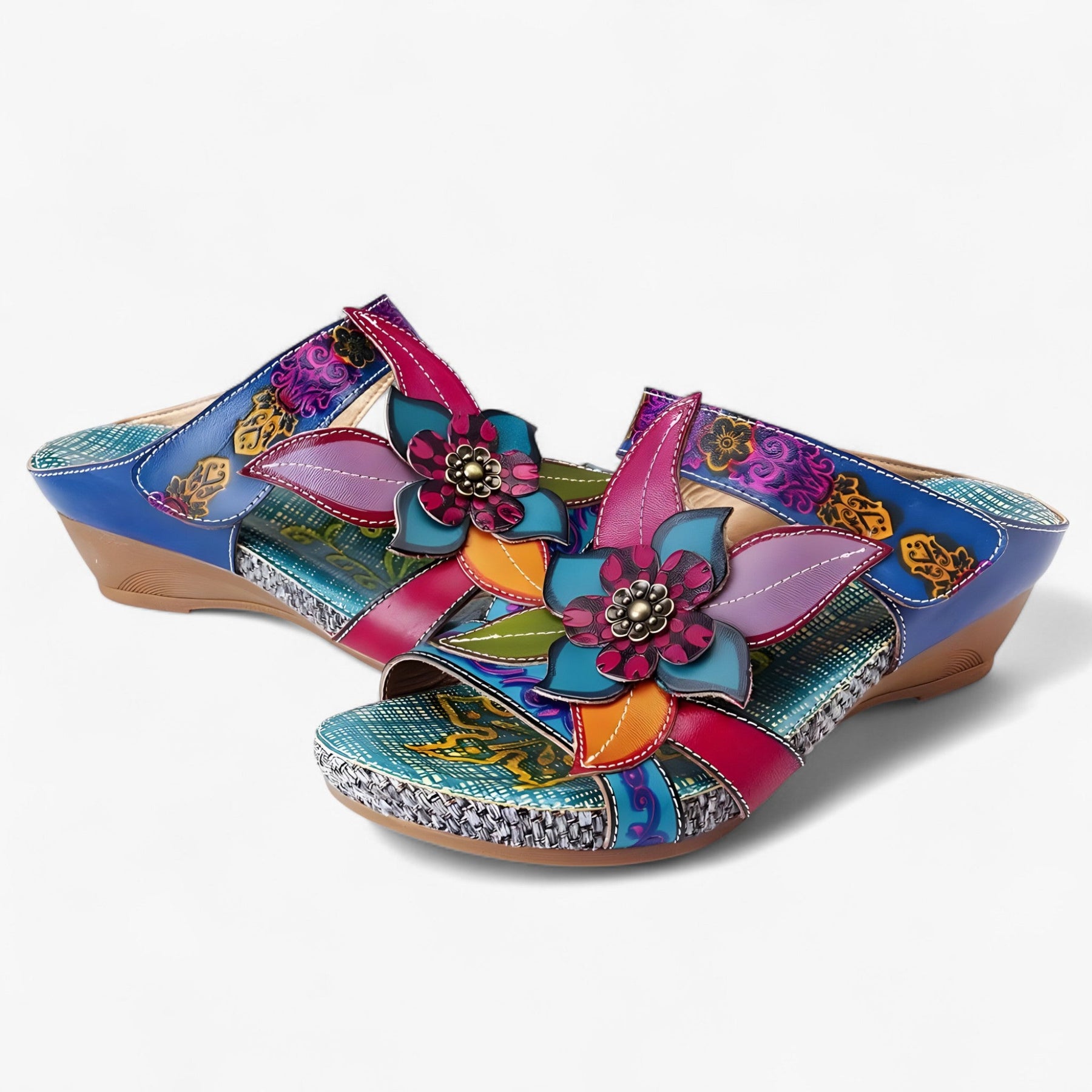 Sandals : Sandalen Bohemia - Blauw Bali in van Pantino