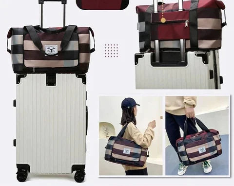 bags : Grote Travel Tas Blauw - Ruimtelijk Waterdicht Reizen - Nylon in van Pantino
