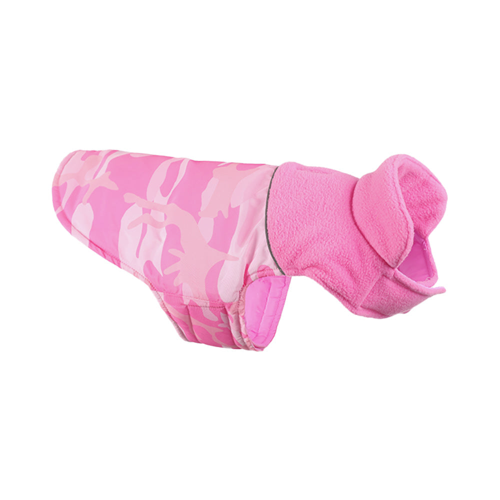 pets : Stijlvol Omkeerbaar Hondenjack met Camouflagestikselpatroon - Roze in van Pantino