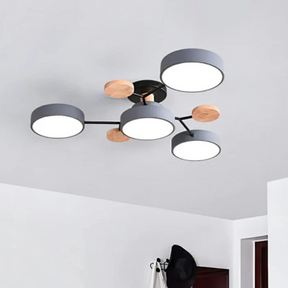 Ceiling Light : Ronde LED plafondlamp, voor verlichting Hout – Premium Kwaliteit in Gris 89 x 16 cm van Pantinoshop