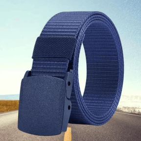 Belt : QuickSnap Riem - Een Riem die Écht Doordacht Is. - Zwart in Blauw van Pantino