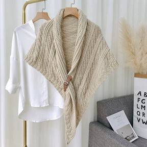 Scarf : Sjaal Dames Zwart - Fine Knitted Scarf - Driehoekige Modesjaal voor in van Pantino