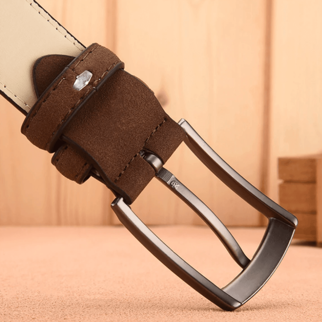 Belt : Riem Heren Zwart - Luxe Suède - Verfijnd, Duurzaam, Stijlvol in van Pantino