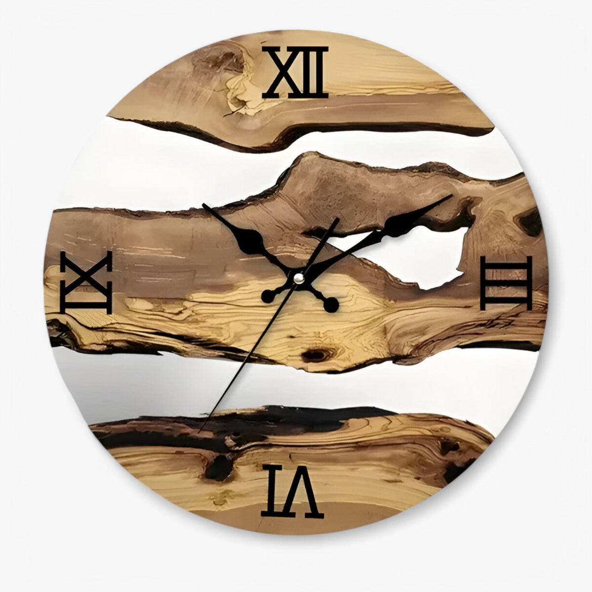 watches : Minimalistisch Wandklok met Houten Accenten in van Pantino