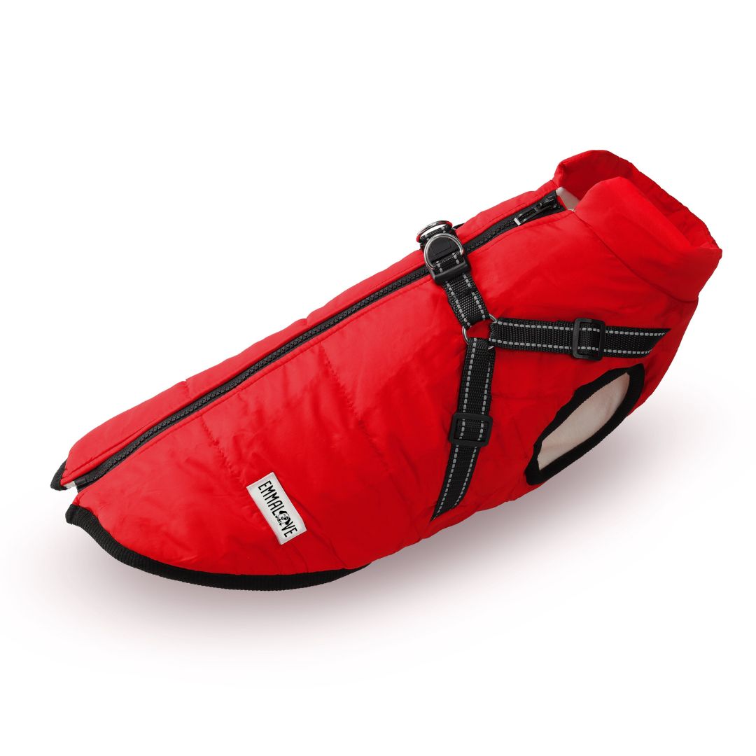 pets : CalmCrate - Extreem Waterdichte Hondenjas - Ultieme Bescherming Tegen Regen in Rood van Pantino