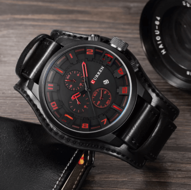 watches : Navigator Luxe Heren Horloge – Bruin Leren Band | Klassiek Zakelijk Polshorloge in van Pantino