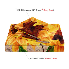 home & garden : Luxe Layers - Zonnebloem Bloemen Dekbedovertrek Beddengoed Set - Gogh in van Pantino