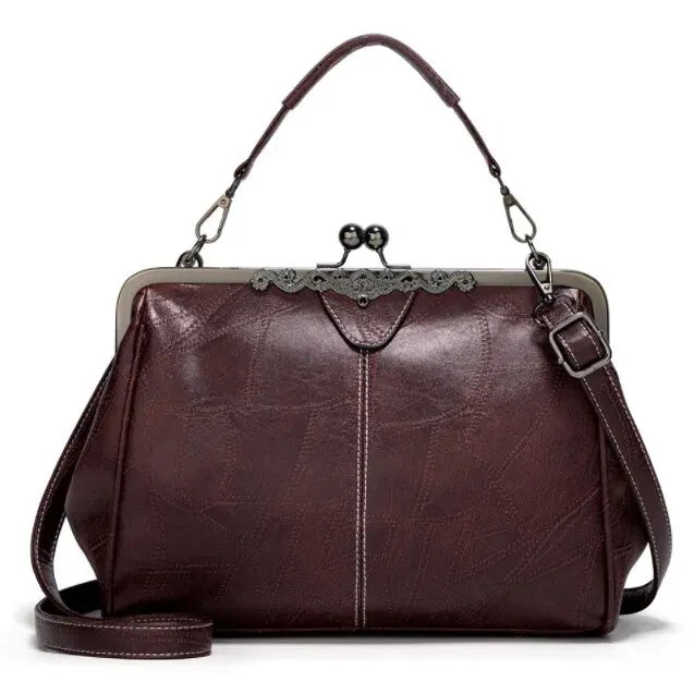 bags : Effen Handtas Dames Beige - Veelzijdig Ruim Stijlvol - PU-Leer in Koffie van Pantino