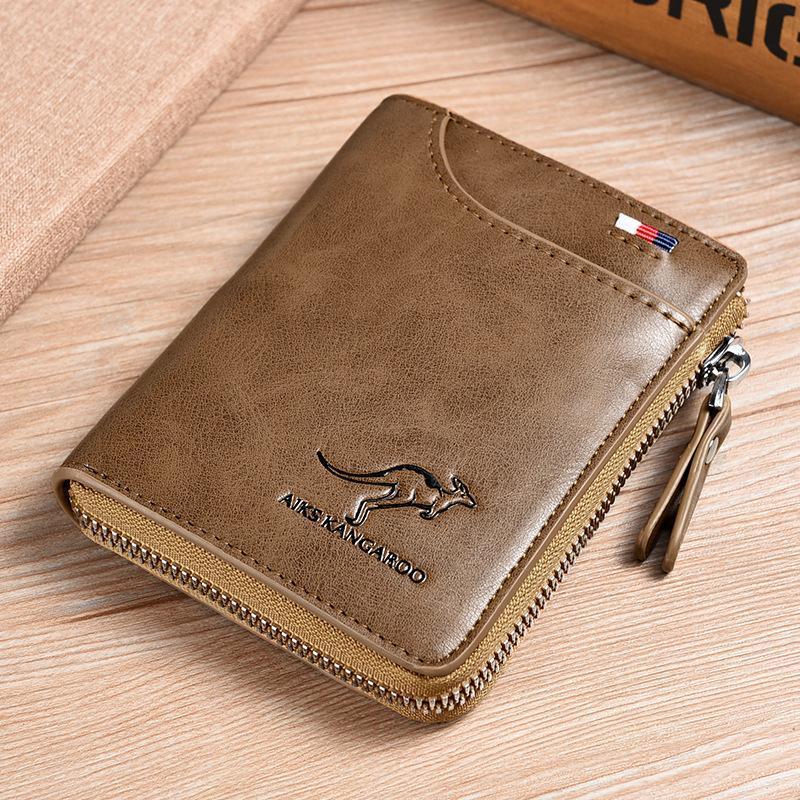 bags : Rfid Safety Wallet - Een Compacte en Veilige Portefeuille - Khaki in Khaki van Pantino