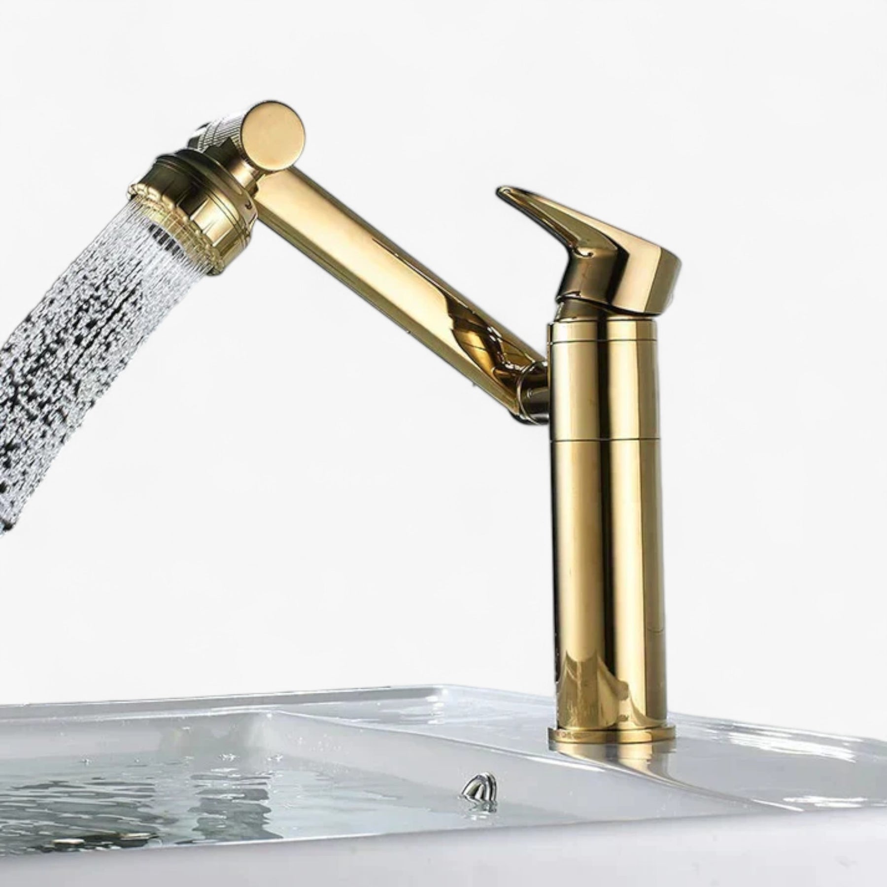 home & garden : Moderne Keukenkraan Zwart - Veelzijdig Functioneel Design - RVS in Goud van Pantino