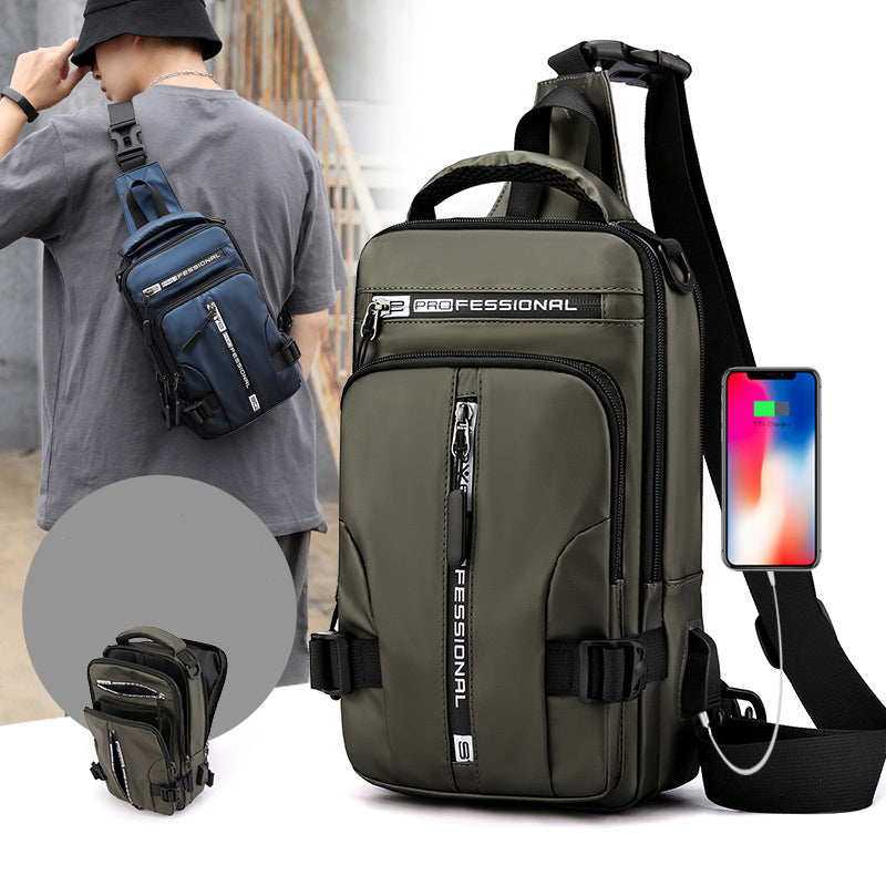 bags : Compacte Rugtas Heren Nylon - Khaki in van Pantino