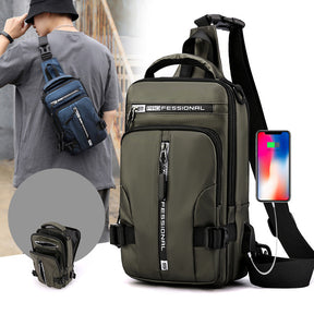 bags : Compacte Rugtas Heren Nylon - Khaki in van Pantino