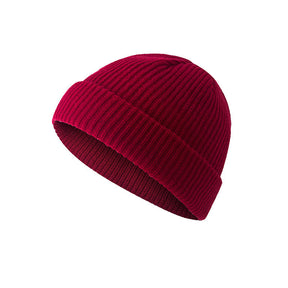 Beanie : Hoed Heren Zwart - Trawler Muts Gebreide Visser Retro Vintage Stijl Ski Skull Cap in Bourgondië Hoofdomtrek M (56-58 cm 22-22,8 inch) van Pantino
