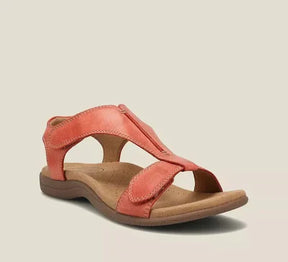 Sandals : Jade Dames - Orthopedische Sandalen - Sandalen Dames in Rood Oranje van Pantino