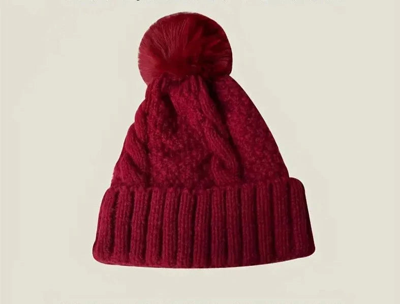 Beanie : Beanie Wit - Trendy Polyester in Rood van Pantino