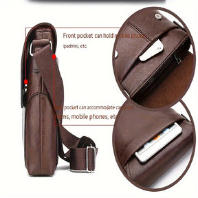bags : Crossbody Tas Heren Zwart - Men 1pc Vintage Messenger Bag voor Vintage in van Pantino