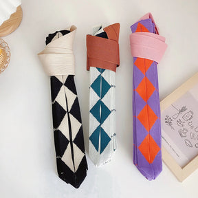 bags : FoldingBag - Argyle Gebreide Draagtas - Paars in van Pantino