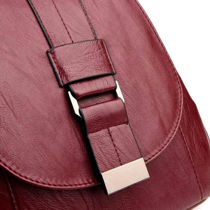 bags : Leren Dames Rugzak Lila - Compacte Schoudertas voor Vrouwen - Trendy & Chique Design in van Pantino
