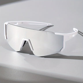 Sport Sunglasses : Sportzonnebrillen voor Heren met Gecoate Lenzen Buitenrijden - Zwart Grijs in Witte Mercurius van Pantino