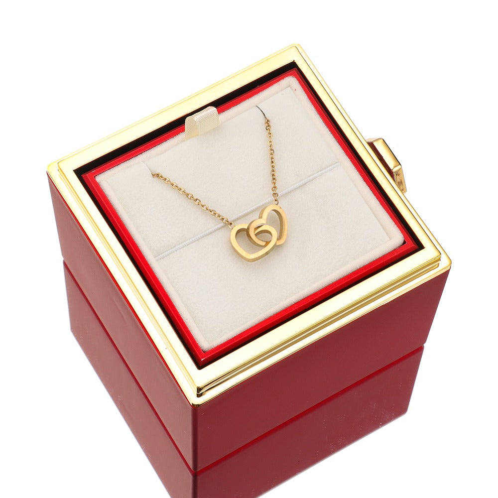 Necklace : Ketting voor dames - Elegante roos hanger in 14k witgoud voor elke gelegenheid in 18K Geelgoud van Pantino