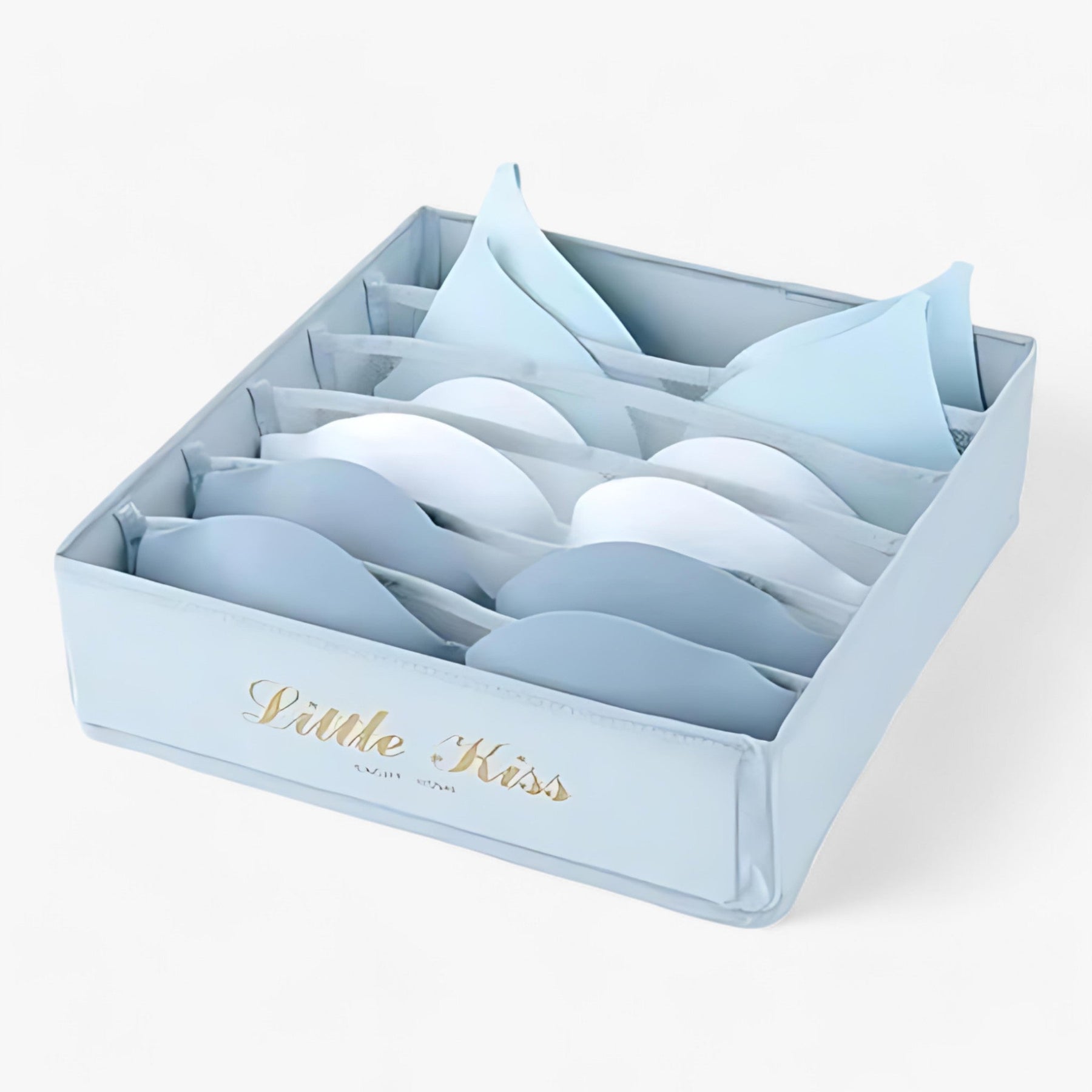 home & garden : Kledingkast Organizer - Vouwbare Ondergoeddoos - Ladeverdeler met Gemakkelijke Toegang in 6 compartimenten blauw van Pantino