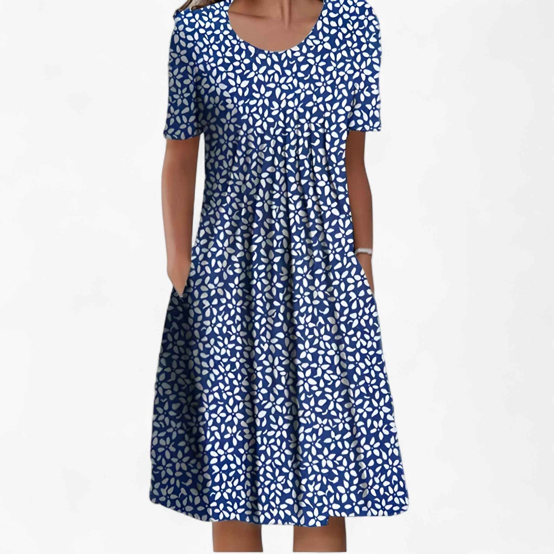 Dresses : Dames Zomerjurk van Lichtgewicht Ademend Katoen S-XL - Diverse Kleuren in Hemelsblauw van Pantinoshop