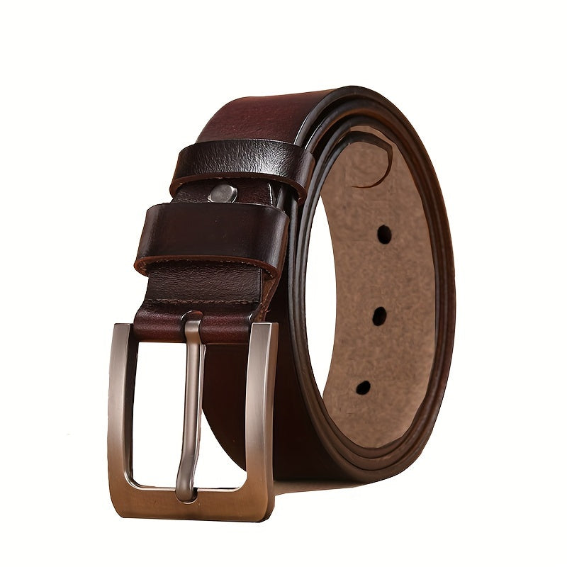 Men's Belt : Elegante Herenriem van Echt Kalfsleer Oro Made in Italy in Marron van Pantinoshop
