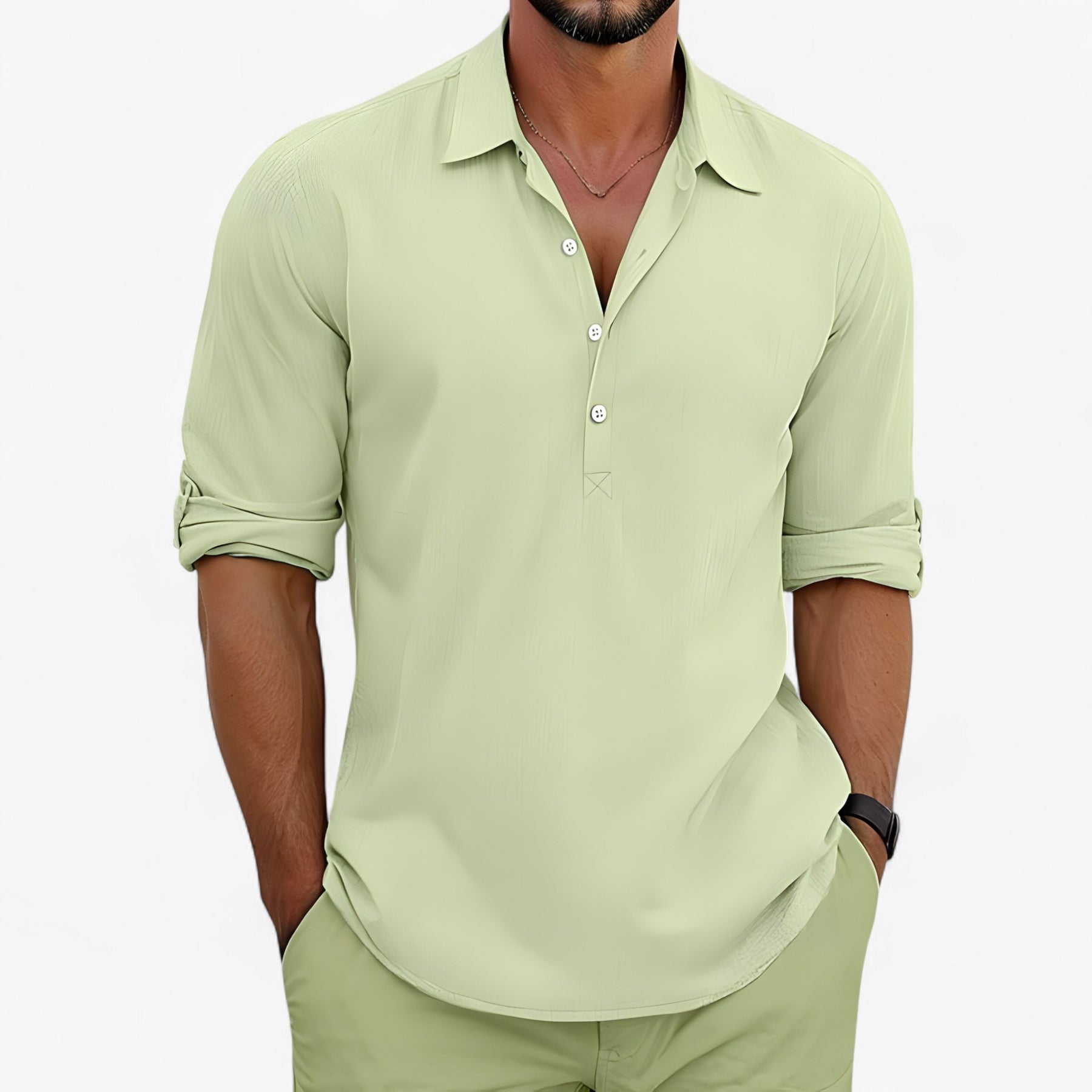 T-Shirt : Zomershirt Heren - Blauw in Groen van Pantino