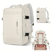 bags : Lotte Ademend Rugzak Dames - Rugzak - Laptop Rugzak in Beige van Pantino