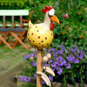 home & garden : Grappige Kip Tuinsteker - Unieke Blikvanger Tuin Decoratie - Metaal in van Pantino