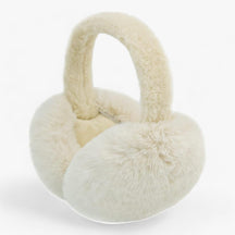 Earmuffs : Zachte Pluche Oordopjes - Bescherming Tegen de Kou - Grijs in Wit van Pantino