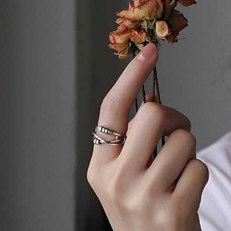 Ring : Fidget Ring - Zilver - Accessoire in van Pantino